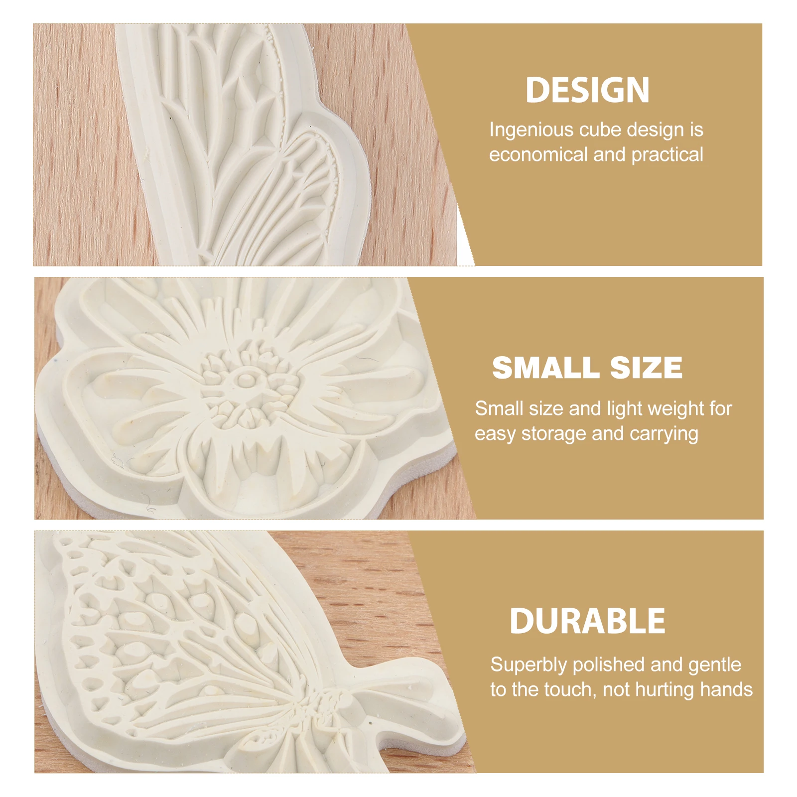

4 Pcs Wooden Butterfly Seal Herbarium Stamp Kit Craft Stamps Diy Card Making Kits