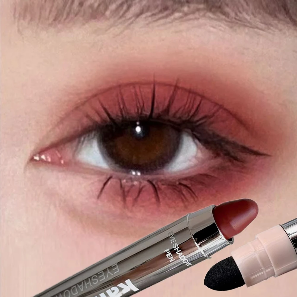 Velvet Red Eyeshadow Stick Pearlescent Matte Brightening Glitter White Orange Lying Silkworm Eye Head Highlighter Pencil Crayon