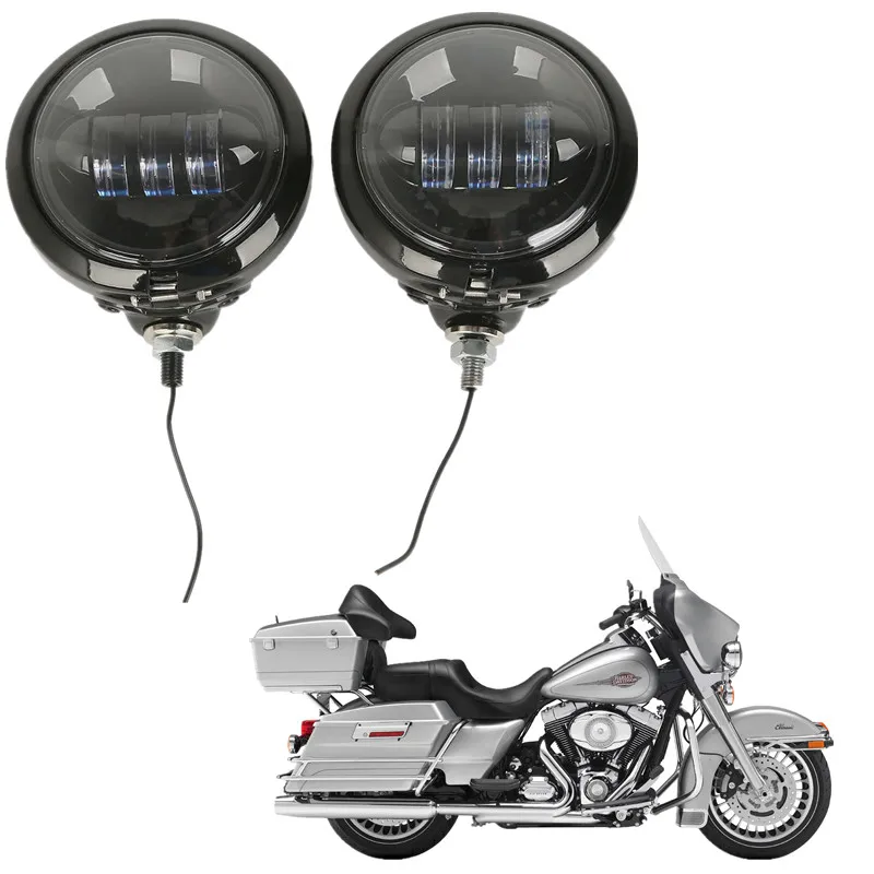 

For Harley FLHTP Touring Softail Dyna Sportster Motorcycle Acsessories 4-1/2" LED Auxiliary Fog Passing Light & Housing Bucket