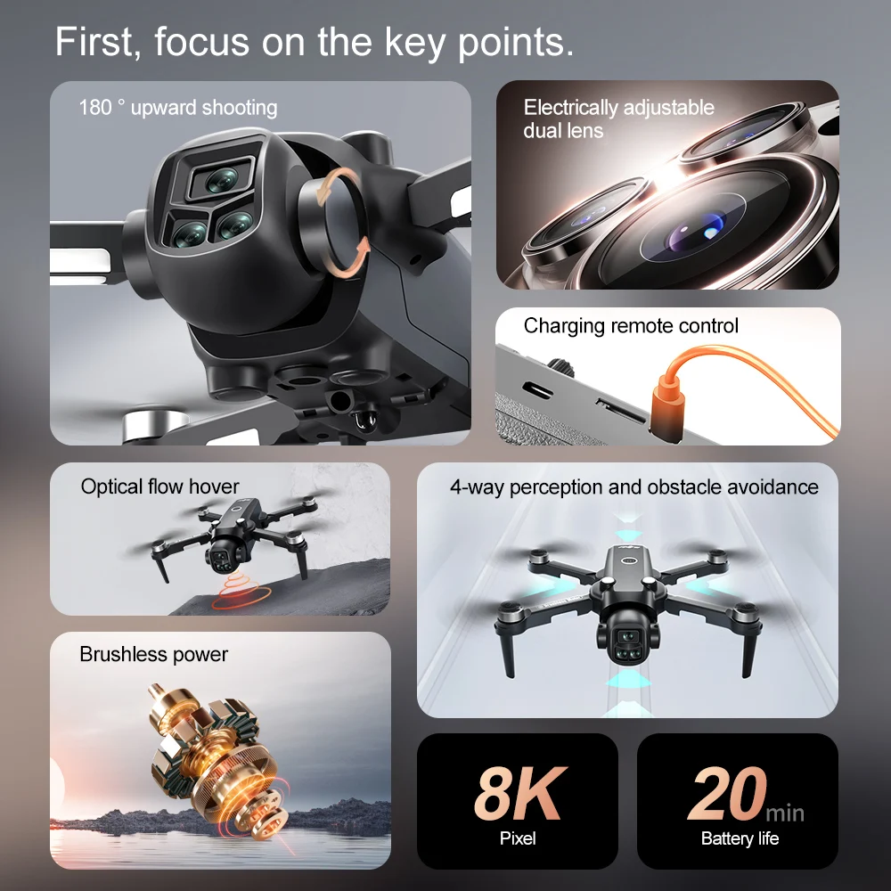 V156 Max Drone 8K Professional Drone With Camrera Remote Control With Screen Brushless Obstacel Avoidance Drone For DJl Mavic 4