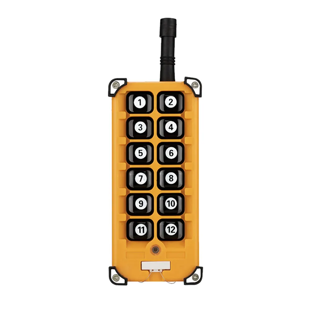 

433MHz DC6V 12 Button Universal Remote Control Industrial Overhead Crane Fixed Code Anti-interference High Power