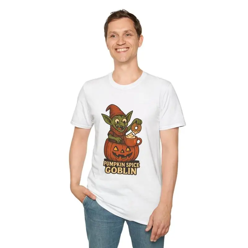 Camiseta unisex Softstyle Pumpkin Spice Goblin Donut Latte Fall