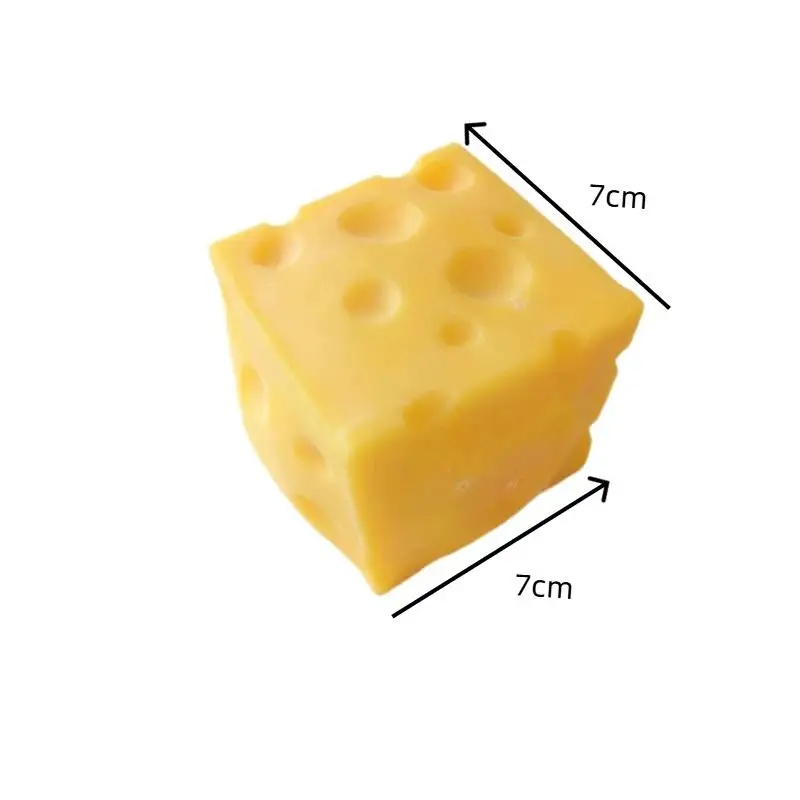 Cute Simulation Carrot Squeeze Fidget Toy Soft Cheese Texture Stress Reliever for Kids Adults School Travel Anxiety Relief