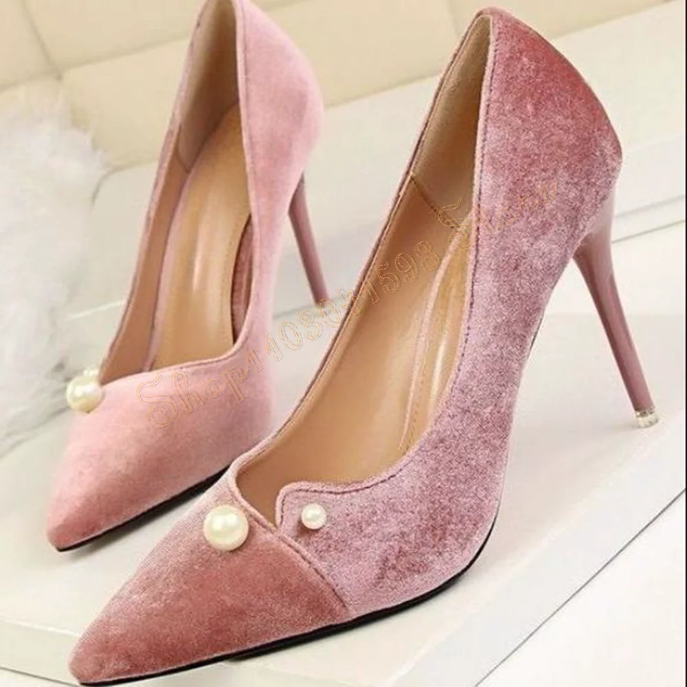 Round Ball Decor Pointed Toe Pumps Stilettos High Heels High Heel Shoes for Women Sexy party Heels 2024 New Zapatos Para Mujere