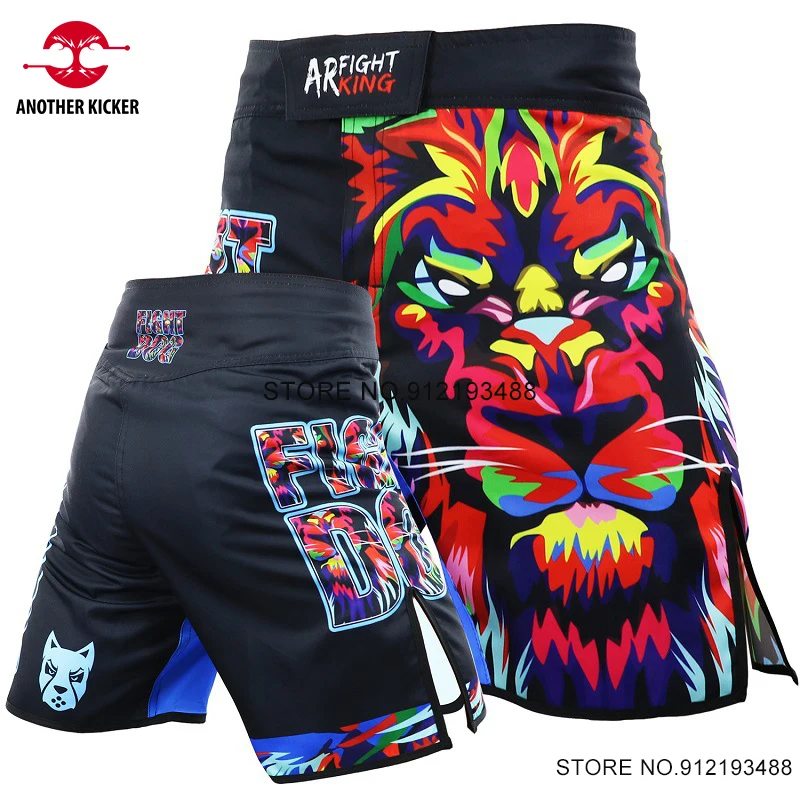 Fight MMA Shorts Tiger Muay Thai Pants Men Youth Bjj Jiujitsu Martial Arts Clothing Gym Kickboxing Cage Fighting Training Trunks