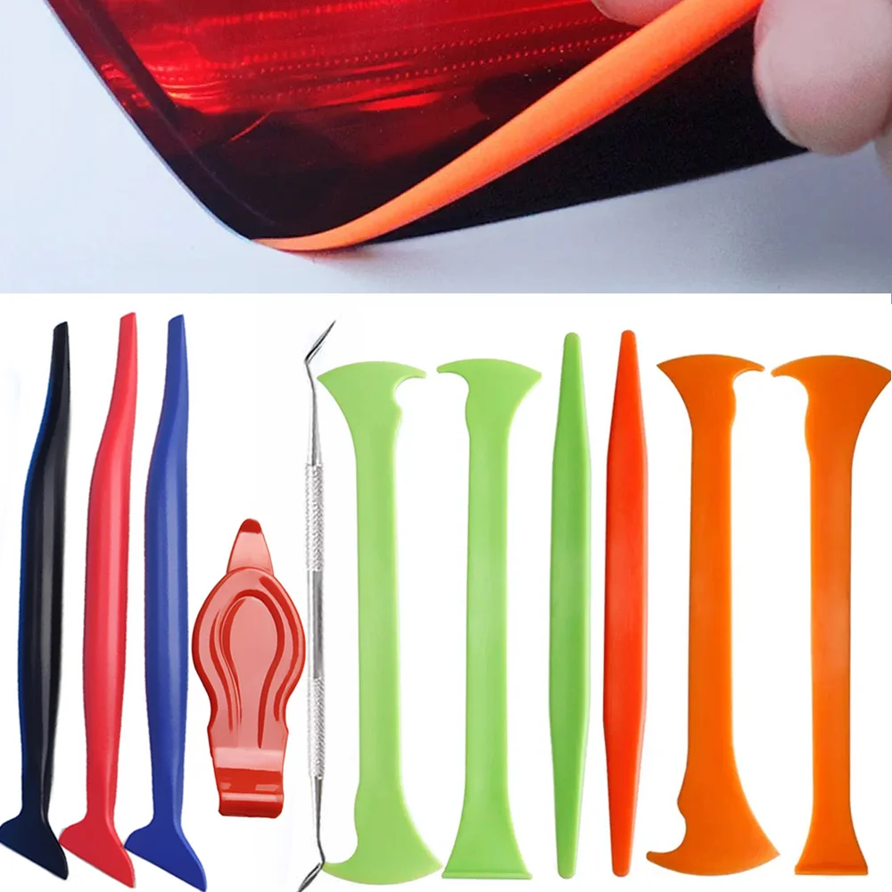 1Set Vinyl Car Wrap Tool Car Styling Stick Squeegee Window Tinting Kit Corner Scraper Curves Slot Tucking Tools Gap Film Cutter view 3