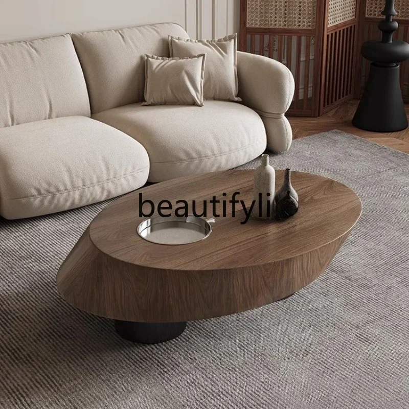 Q181  Amazing wind oval coffee table art Nordic round coffee table Italian minimalist round coffee table B & B