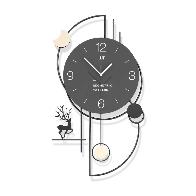 Minimalist Art Clock Living Room Advanced Background Decoration Wall Clock Creative Fashion Clock Home Wall Hanging