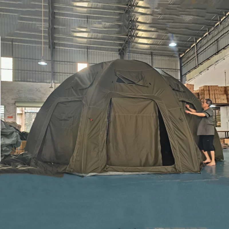 

Hot sale! Round Green Inflatable Automatic Mobile Glamping Outdoor Camping Tent- Limited time discount
