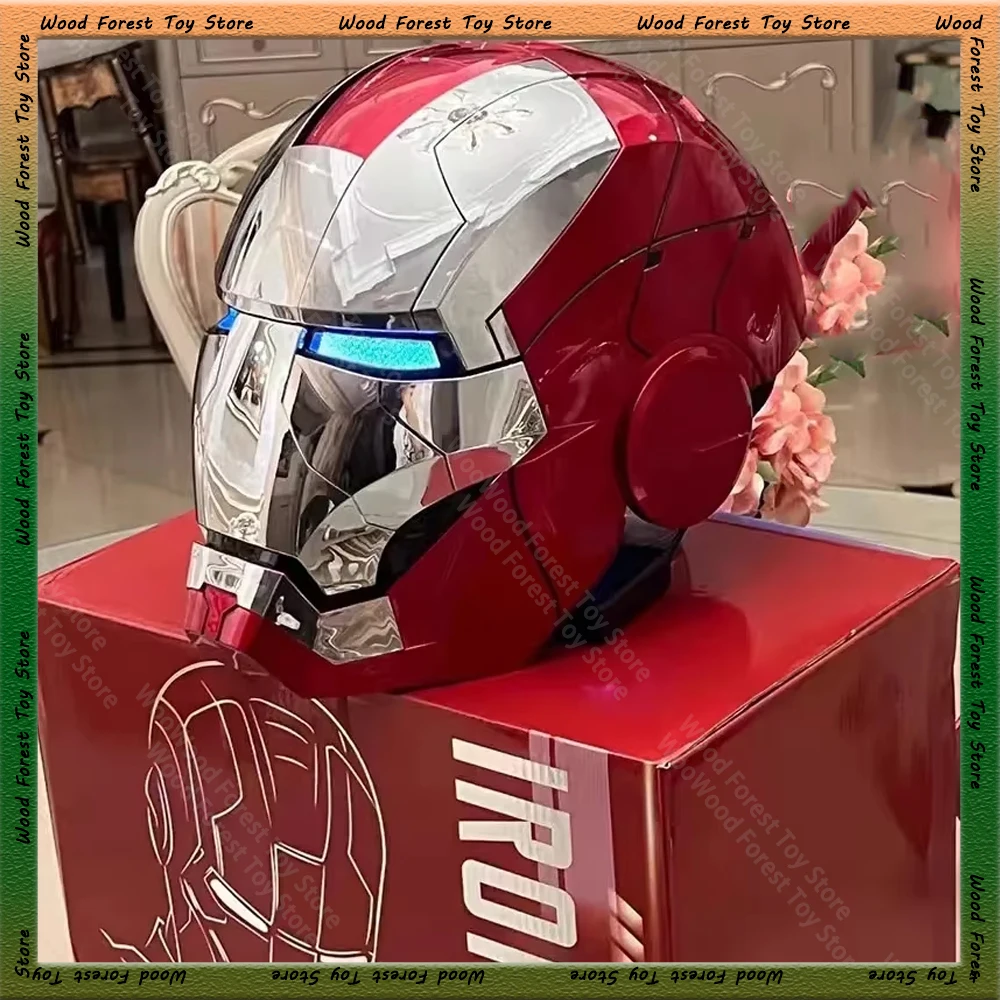 1：1 Cosplay Iron Man Helmet MK5 MK7  Voice Control Voice-activated Deformation Wearable Helmet Around Marvel Animation Toys Gift