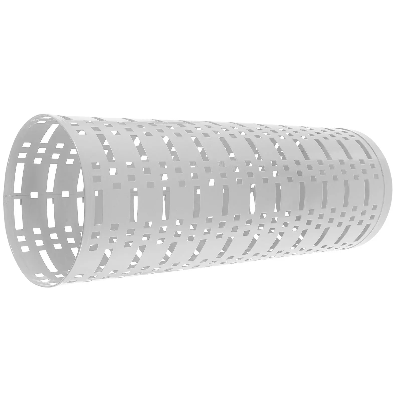 

Iron Umbrella Stand Storage Bucket White Round Box Foldable Space-saving Holder for Hotel Lobby Classroom Entryway