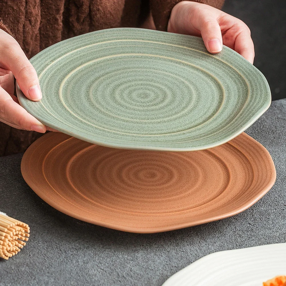 Irregular Porcelain Plate Steak Plate Pasta Plate Sushi Plates Molecular Cuisine Display Plates Restaurant Creative Tableware