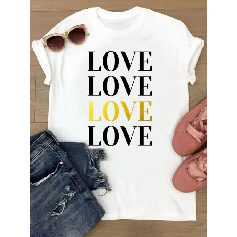 

T-shirts Women's Flower Watercolor Trend Cute Short Sleeve Summer Female Graphic Tee Clothes T Clothing Ladies Print So Fashion