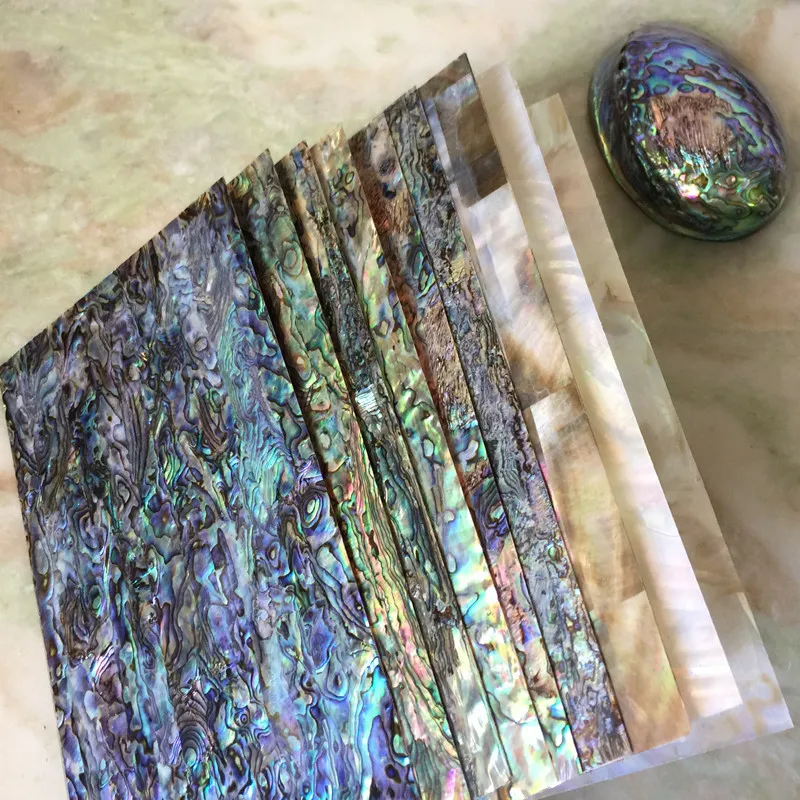 0.5mm Thick Double-sided Natural Abalone Shell Paper Colorful Mother of Pearl Slices DIY Home Decor Material Crafts Carved Inlay