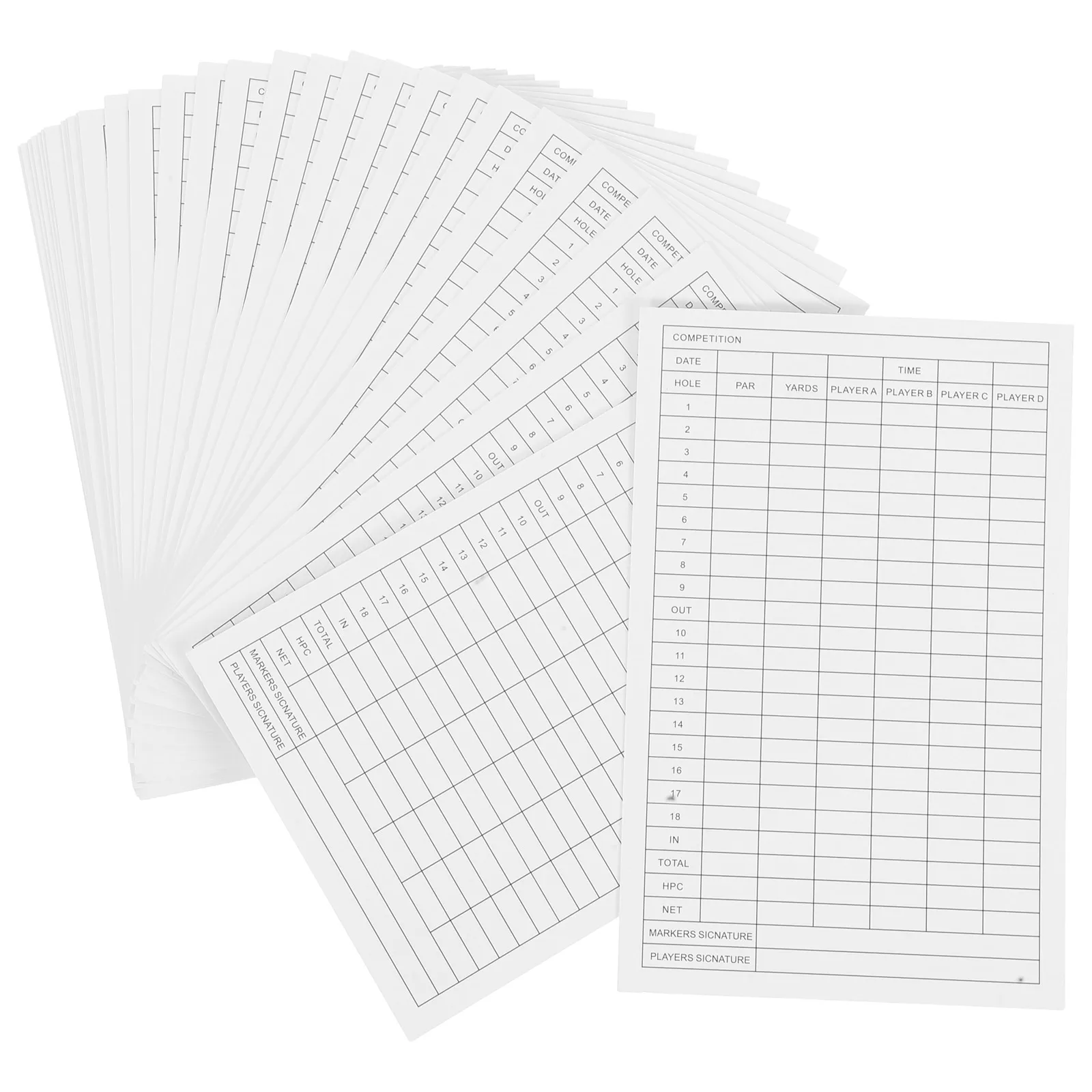 

30pcs Scorecards Coated Paper Competition Score Record Tool Accessory Record Tools Sports Supplies Lightweight Portable