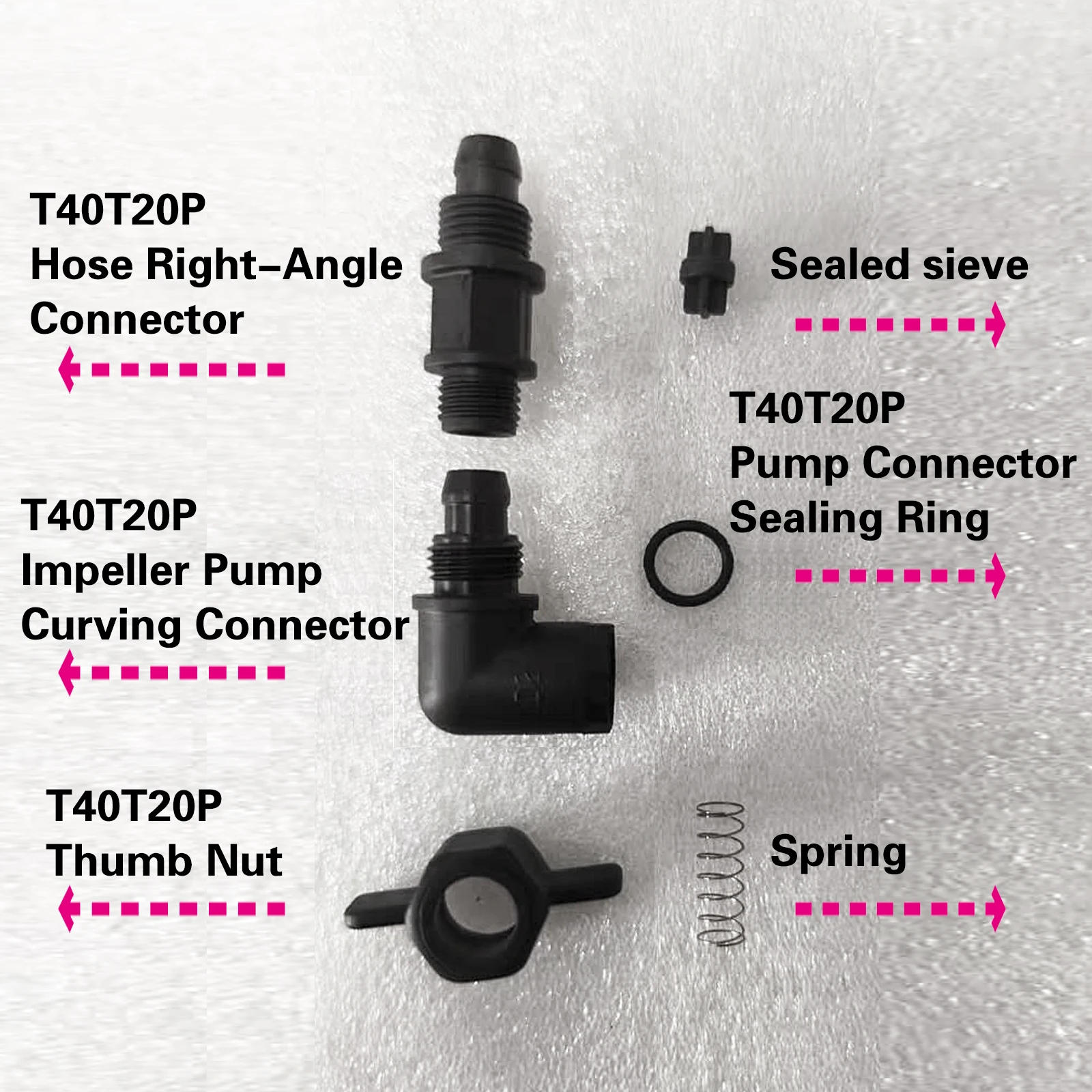 For DJI Agras T40T20P water tank impeller pump bending joint repair kit