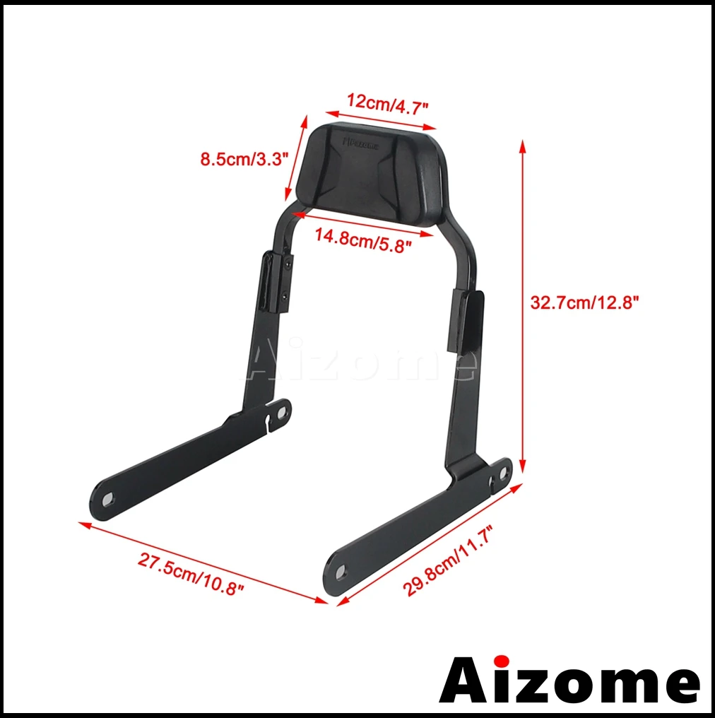 Oparcie motocyklowe Sissy Bar Poduszka na tylne siedzenie do Harley Dyna Switchback FLD Street Bob FXDB FXDBI Wide Glide FXDWG FXDWGI 06-17 — zdjęcie 3