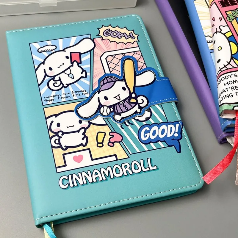 

Cute Sanrio Hello Kitty Kuromi Cinnamorol Notebook Kawaii Color Page Diary Cartoon Notepad School Supplies Stationery Girls Gift