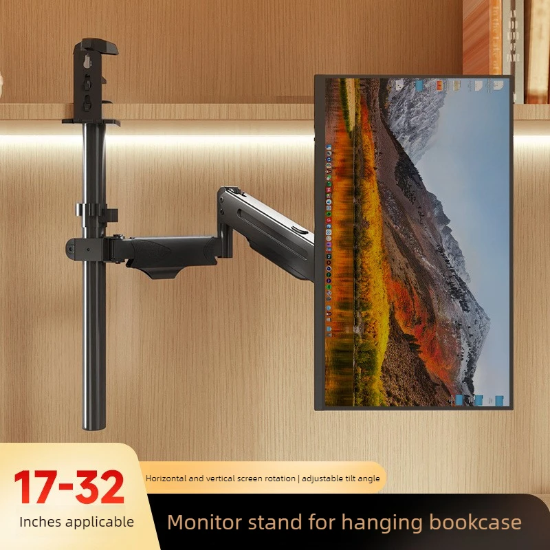 Ceiling Mounted Monitor Arm for Screens up to 32 Inch, 10kg Capacity, Gas Spring Height Rotation, Multi Angle Adjustment