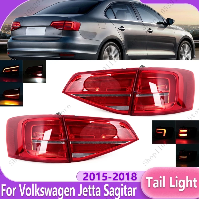 Car Tail Light Assembly Rear Turn Signal Light Brake Light Reversing Light For Volkswagen VW Jetta Sagitar 2015 2016 2017 2018