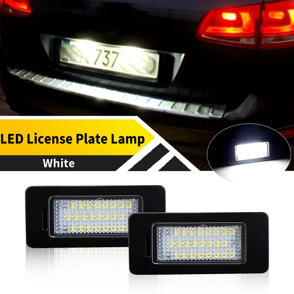 2/10PCS LED Number License Plate Light Lamp For VW Passat B6 Estate 2009-up Passat B7 Estate Sharan 7N 2011-up Polo 2010-up 12V
