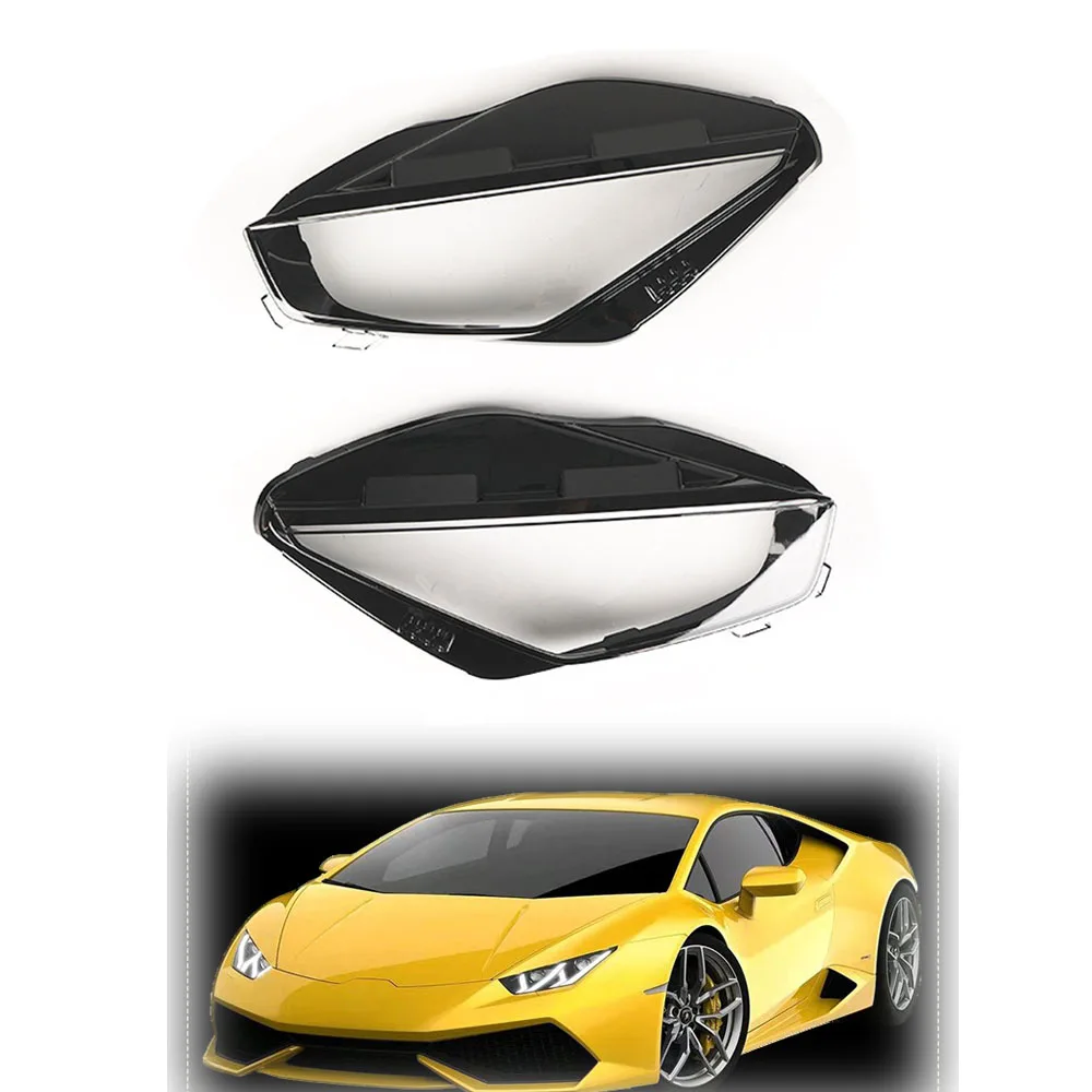 

For Lamborghini Huracan 2014-2020 ​Car Front Headlight Cover Lamp Shell Lens Caps Light Lampshade