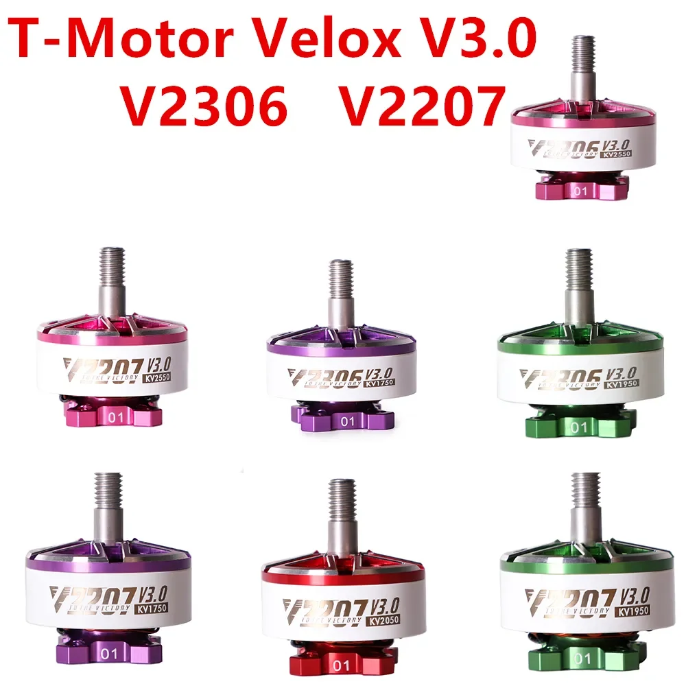 

T-Motor Velox V2.0 V3.0 V2306 2400KV 4S 1900KV 6S V2207 2550KV 1950KV 1750KV 6S двигатель FPV для FPV Racing Freestyle 5inch Drones