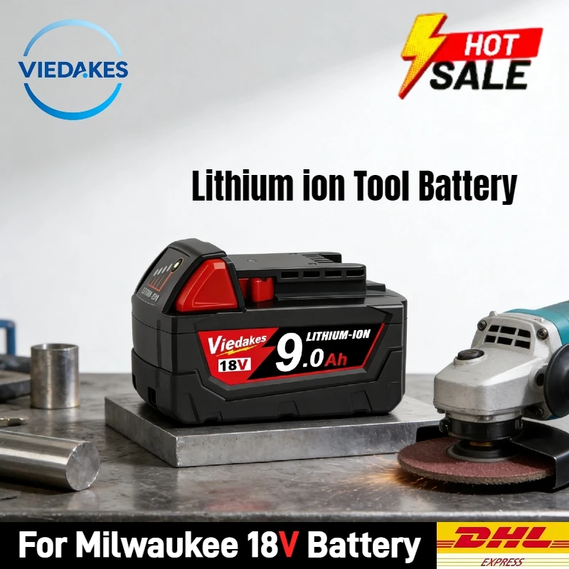 

18V 9000mAh High Capacity Battery, for Milwaukee 18V battery, Compatible 48-11-1850 48-11-1881 Models, quality assurance