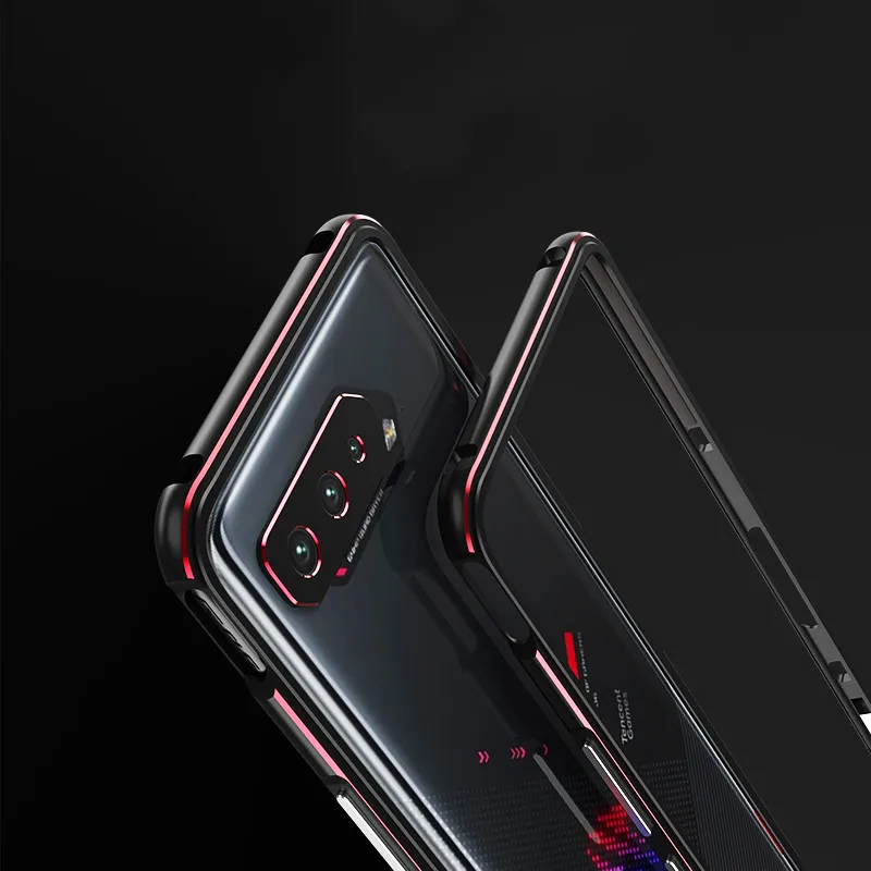 Metal Bumper Case For ASUS ROG 3 5 6 Pro Game cover Frame Slim Cover phone case+ carmera Protector