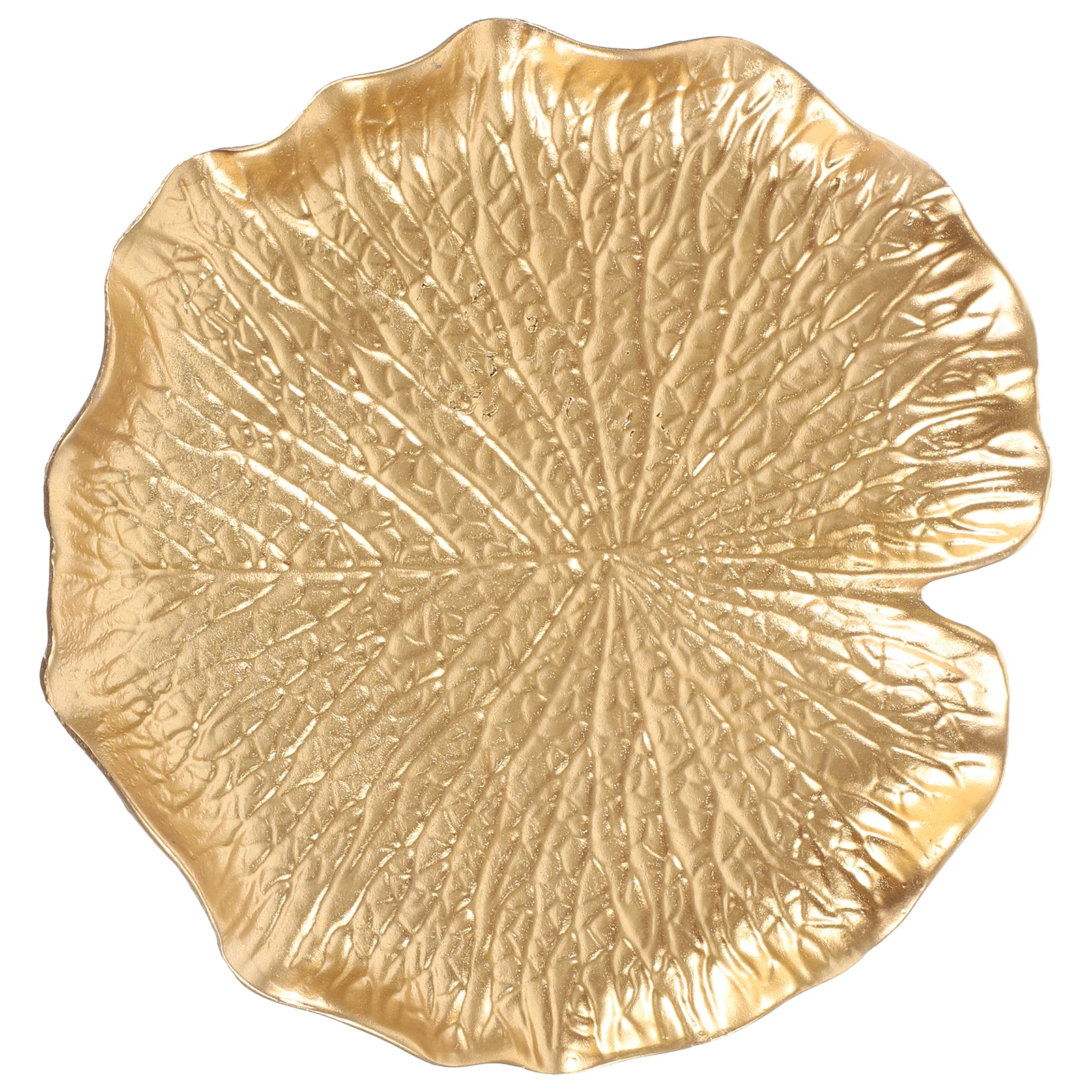 

Retro Leaf Metal Jewelry Tray Storage Dish Golden Lotus Trinket Box Zinc Alloy Necklace Display Ring Holder Key Tray