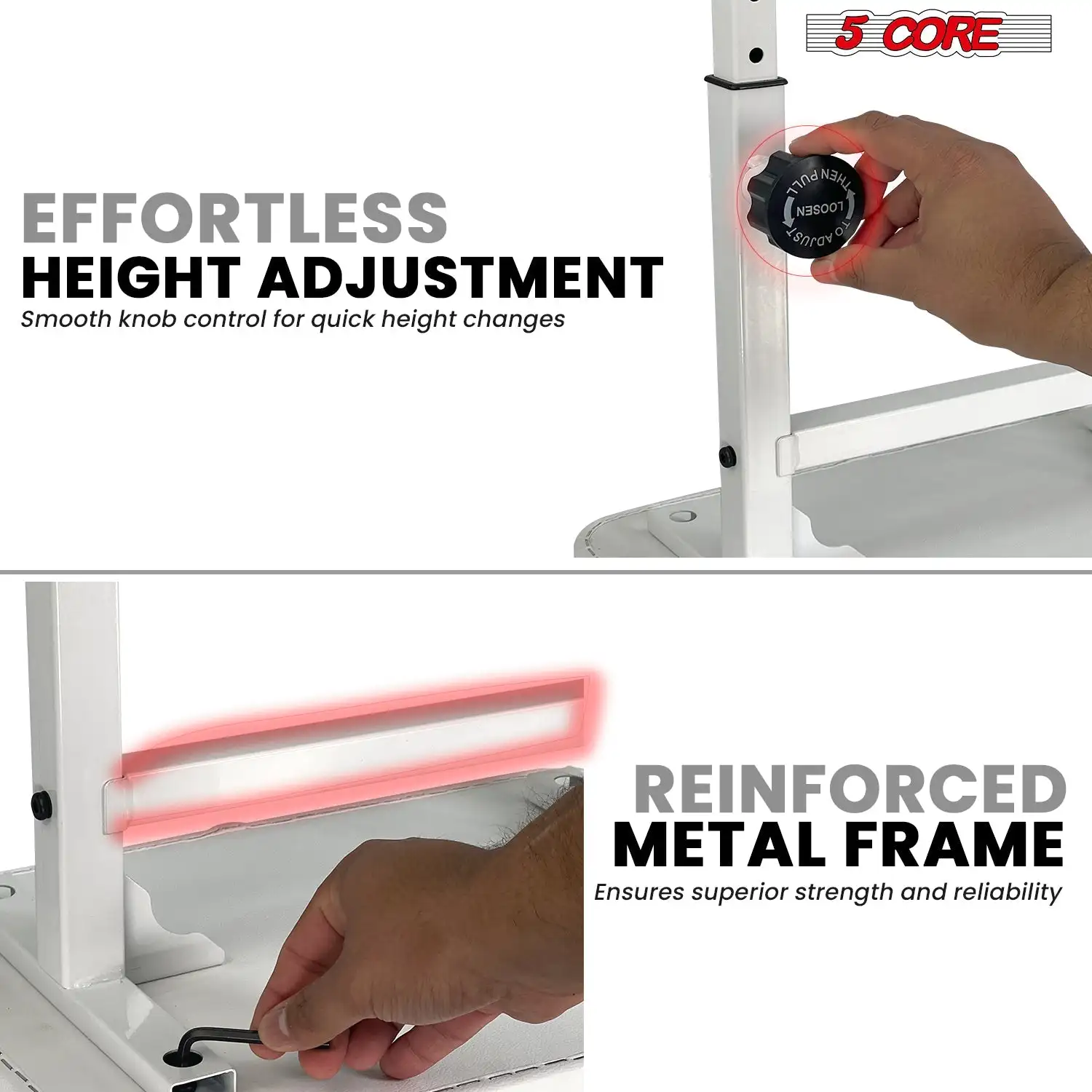 5 الأساسية لوحة المفاتيح مقعد البيانو البراز سميكة مبطن مقعد ارتفاع قابل للتعديل لوحة المفاتيح كرسي KBB H-ADJ WH