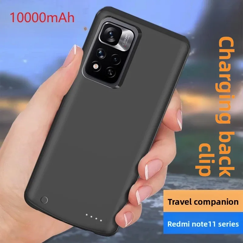 10000mAh For Redmi note11e Back‑clip power bank Note9 10pro Wireless Battery Phone Case Portable Power Bank