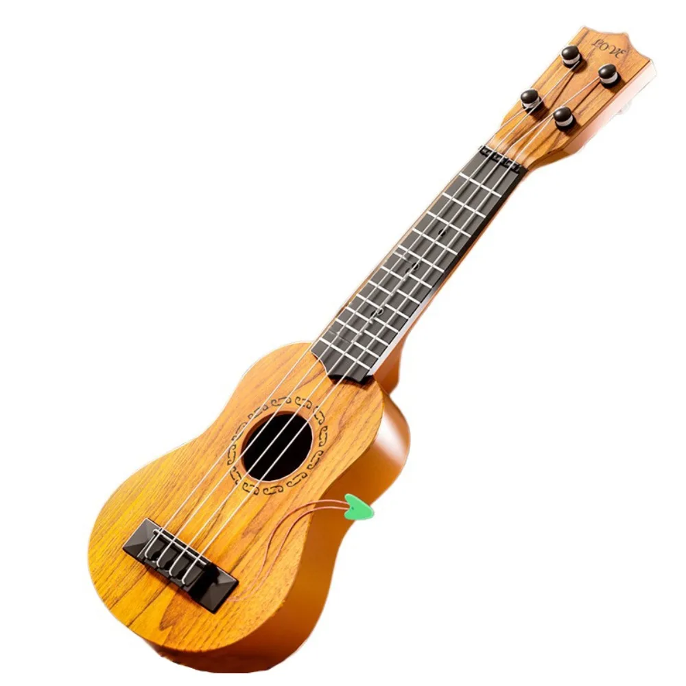 

4 Strings Ukulele Musical Instrument Toy Adjustable Knob Classical Simulation Ukulele Toy Durable Educational Kids Musical Toys