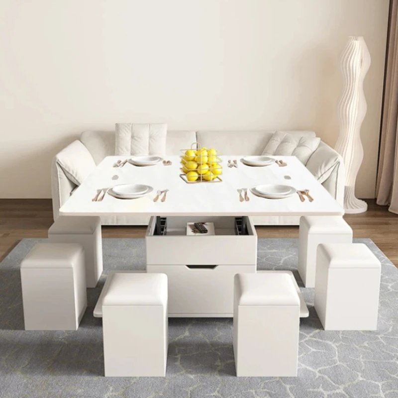 

Clear Modern Coffee Table Multi Function Minimalist Small Coffee Table White Floor Tavolino Da Salotto Living Room Furniture