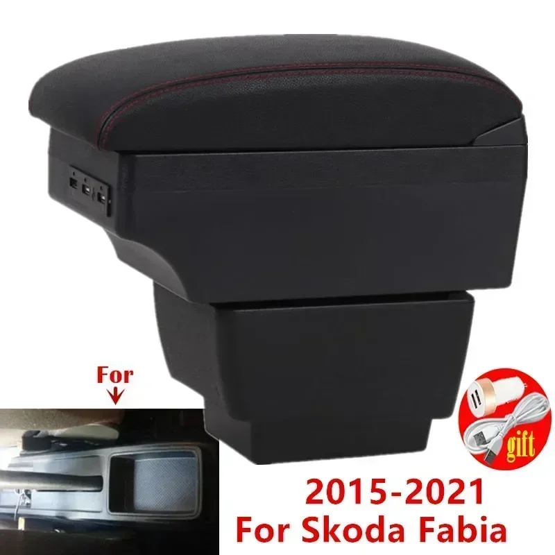 

For Skoda Fabia Armrest For Skoda Fabia 3 III 2015-2021 Car Armrest box Storage box Dedicated Retrofit Interior Car Accessories