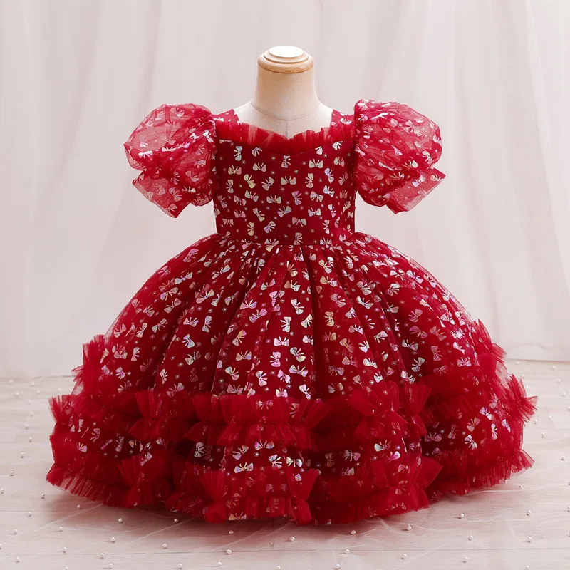 Girls Princess  Coated Children's Girls Dress High-end Female Treasure Performance