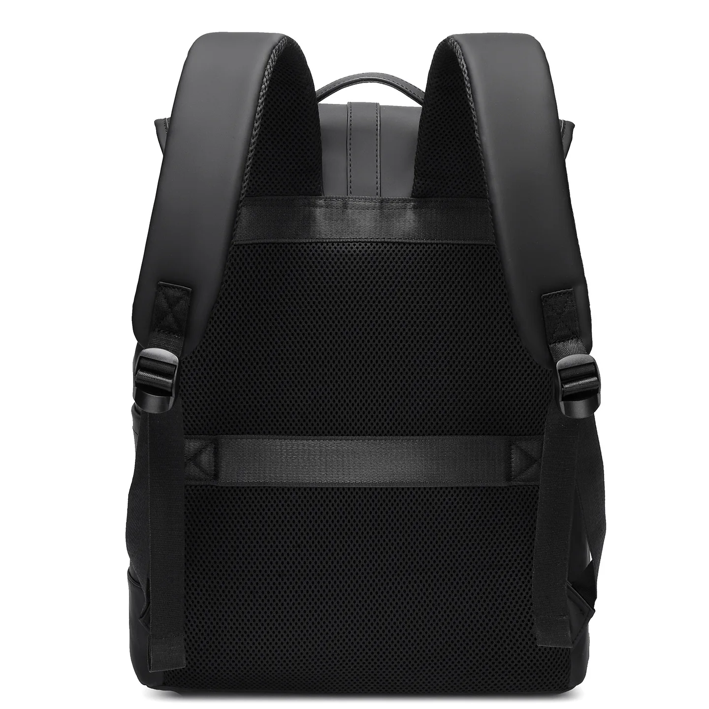 Large Capacity Geometric Laptop Backpack Buckle Closure Multi‑Pocket Rucksack for School Business Travel Daily Outdoor Carrying
