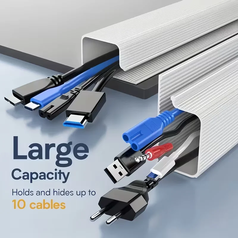 

Invisible Cable Management Flexible Cord Management Channel Decorative Wire Cover Plastic Anti-Step Protector For Home Office