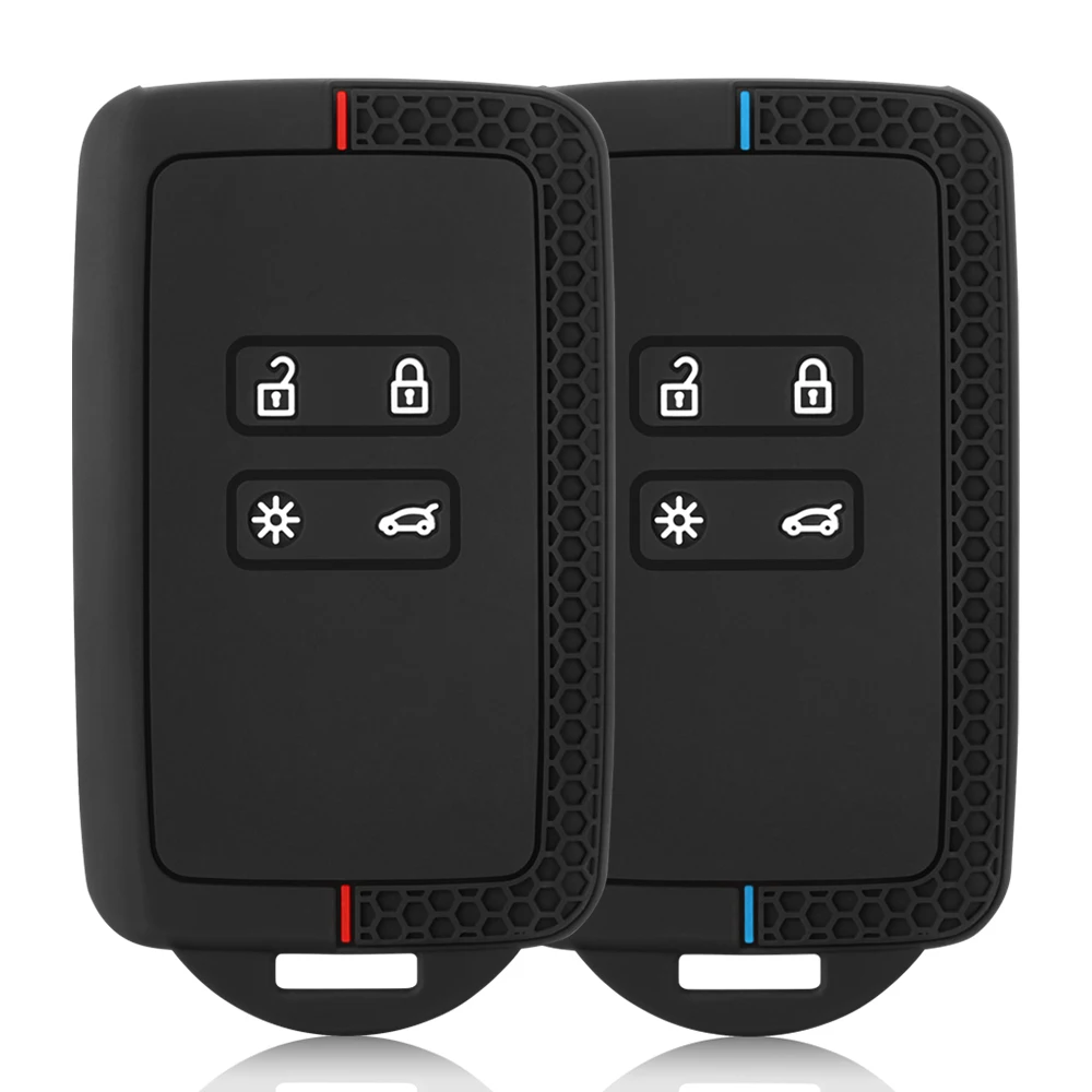 silicone car key cover case for Dacia Logan 3 for Renault Captur Zoe Espace 5 Clio Megane 4 Arkana Arcan  key holder shell