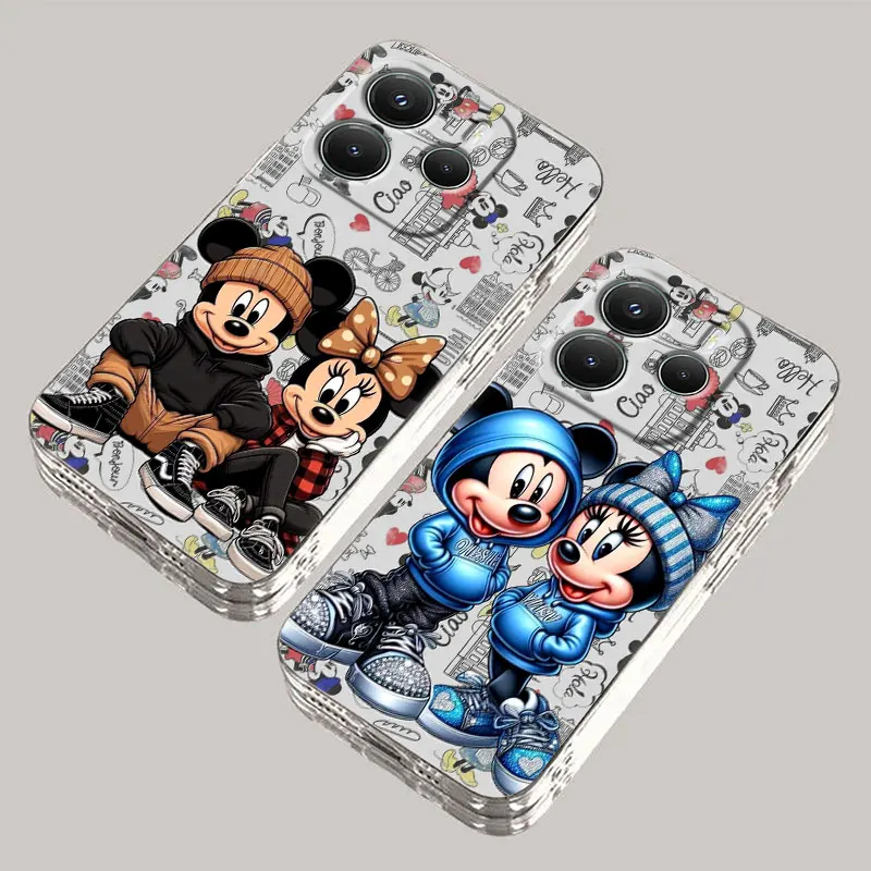 

Mickey Minnie Brand Phone Case For Redmi Note 15 Pro 14 13 12 11 10 15 Pro + Plus 5G A7 10C 12C 13C 14C 15C Soft Clear Cover