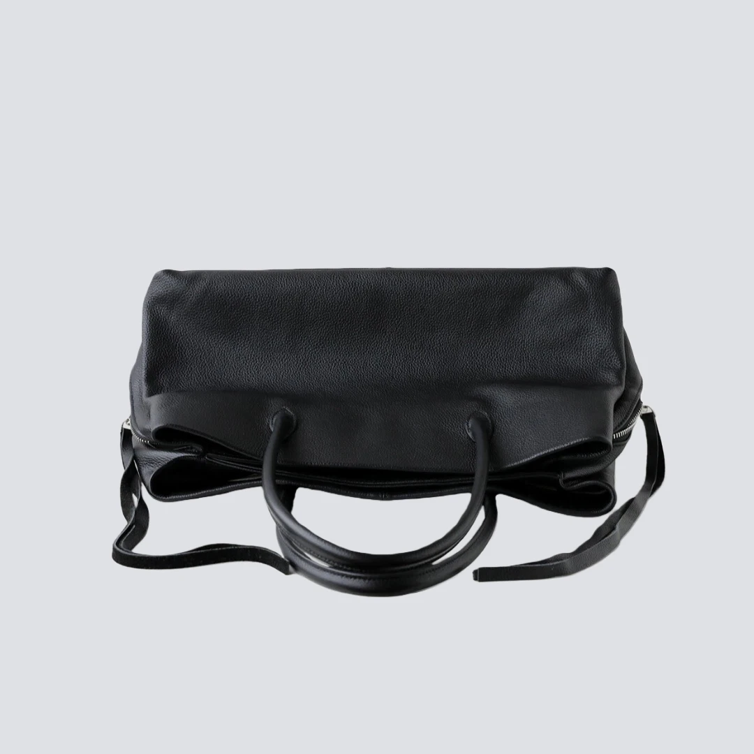 Top Grain Cowhide Womens Handheld Tote Bag Vintage Minimalist Large Capacity Commuter Luxury Matte Leather Fashion Daily Purse