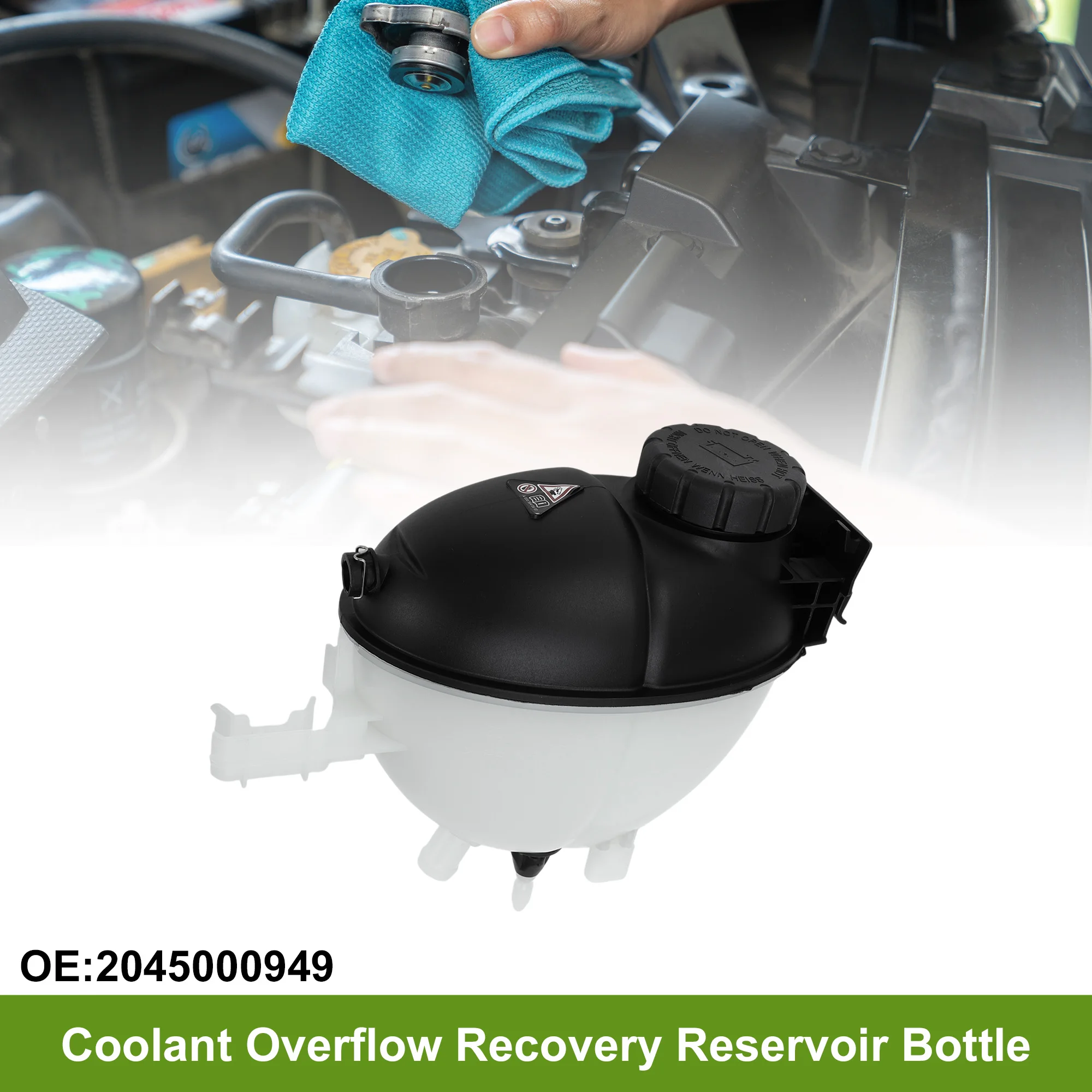 

UXCELL No.2045000949 Coolant Reservoir Water Expansion Tank for Mercedes-Benz C63 AMG E550 AMG Heat Resist Coolant Bottle