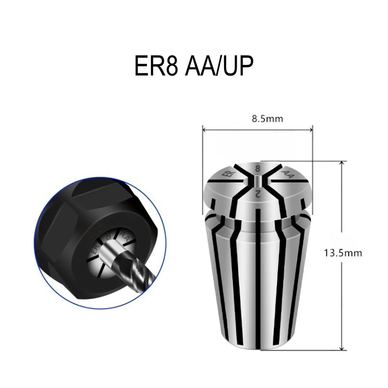 

ER Collet ER8 1-5 Collet Chuck Engraving Machine Spindle Milling Cutter CNC Lathe Tool Drill Collets