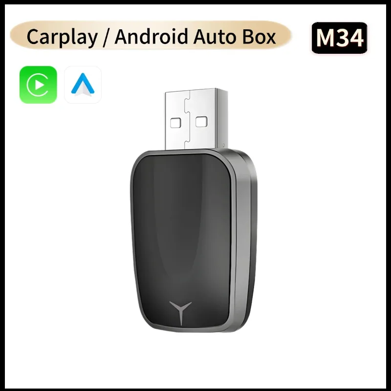 

2 в 1 AI Box Smart Dongle Проводной к беспроводному мини-адаптеру Carplay Android Auto, совместим с 99% автомобилей Plug and Play