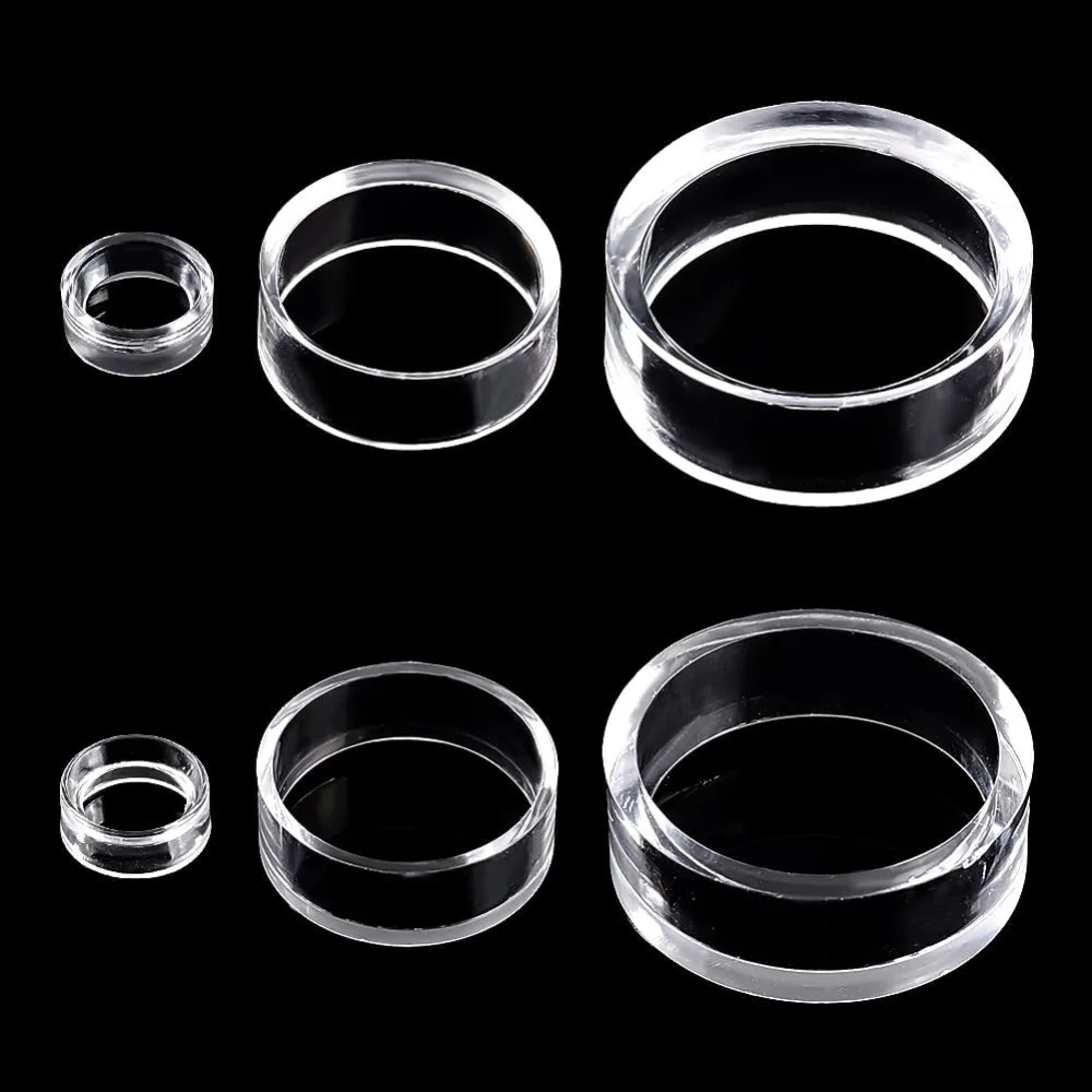 6Pcs 3 Style Round Acrylic Display Stand, Baseball Stand Holder Rings, Clear Sphere Holder for Golf Ball, Softball, Tennis Ball