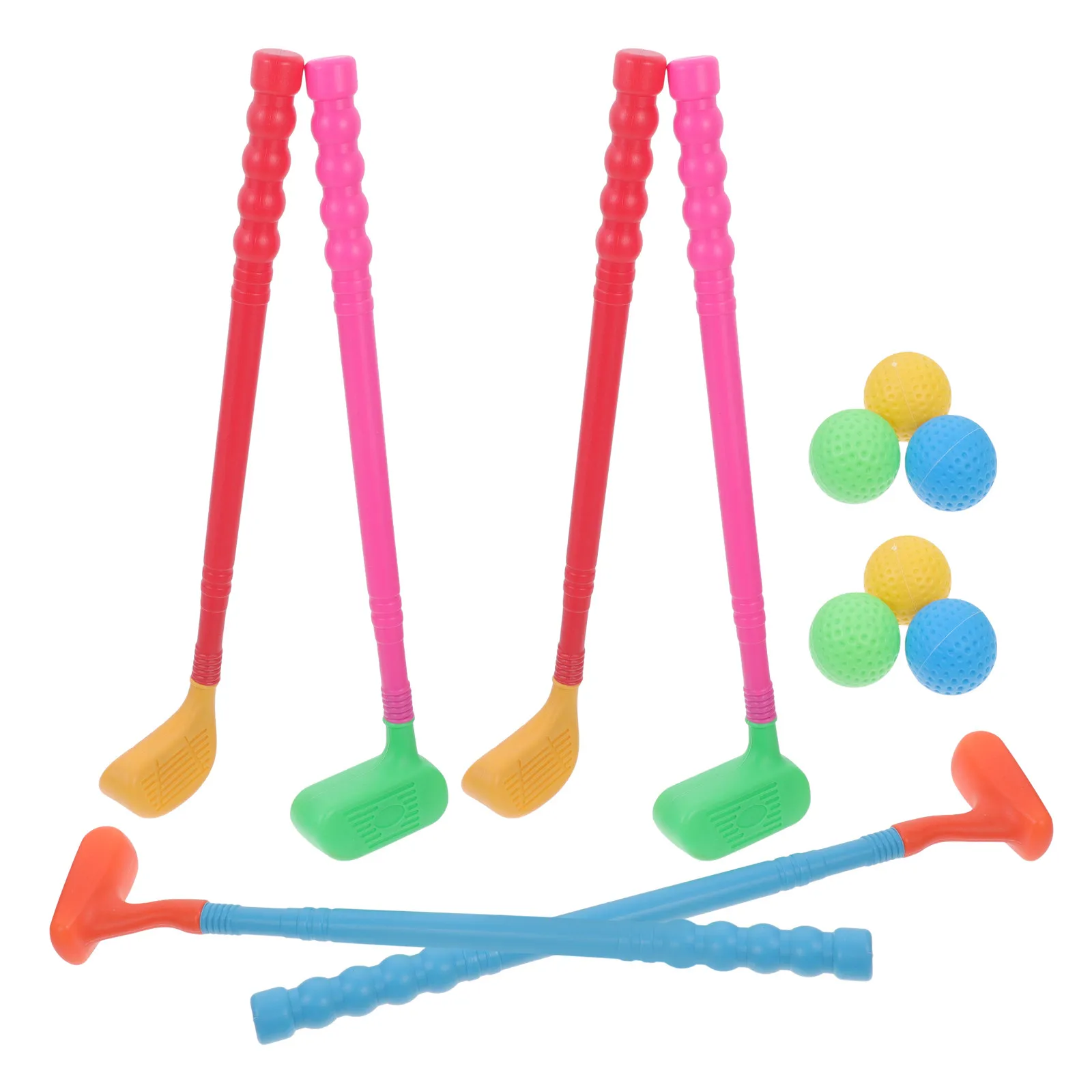

2Sets Golf Club and Ball Set Random Color Educational Sports Plaything for Kids Physical Mental Development Golfs Toys