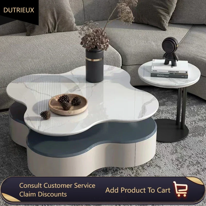 

Living Room Luxury Coffee Table Modern Organizer Small Mobile Coffe Table Minimalist Apartamento Couchtisch Home Furniture