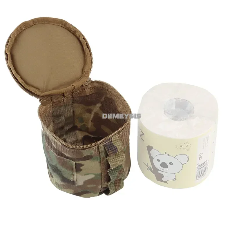 Molle Tissue Case Tactical Paintball CS Wargame Portable Roll Paper Storage Bags Camping Toilet Paper Storage Holder