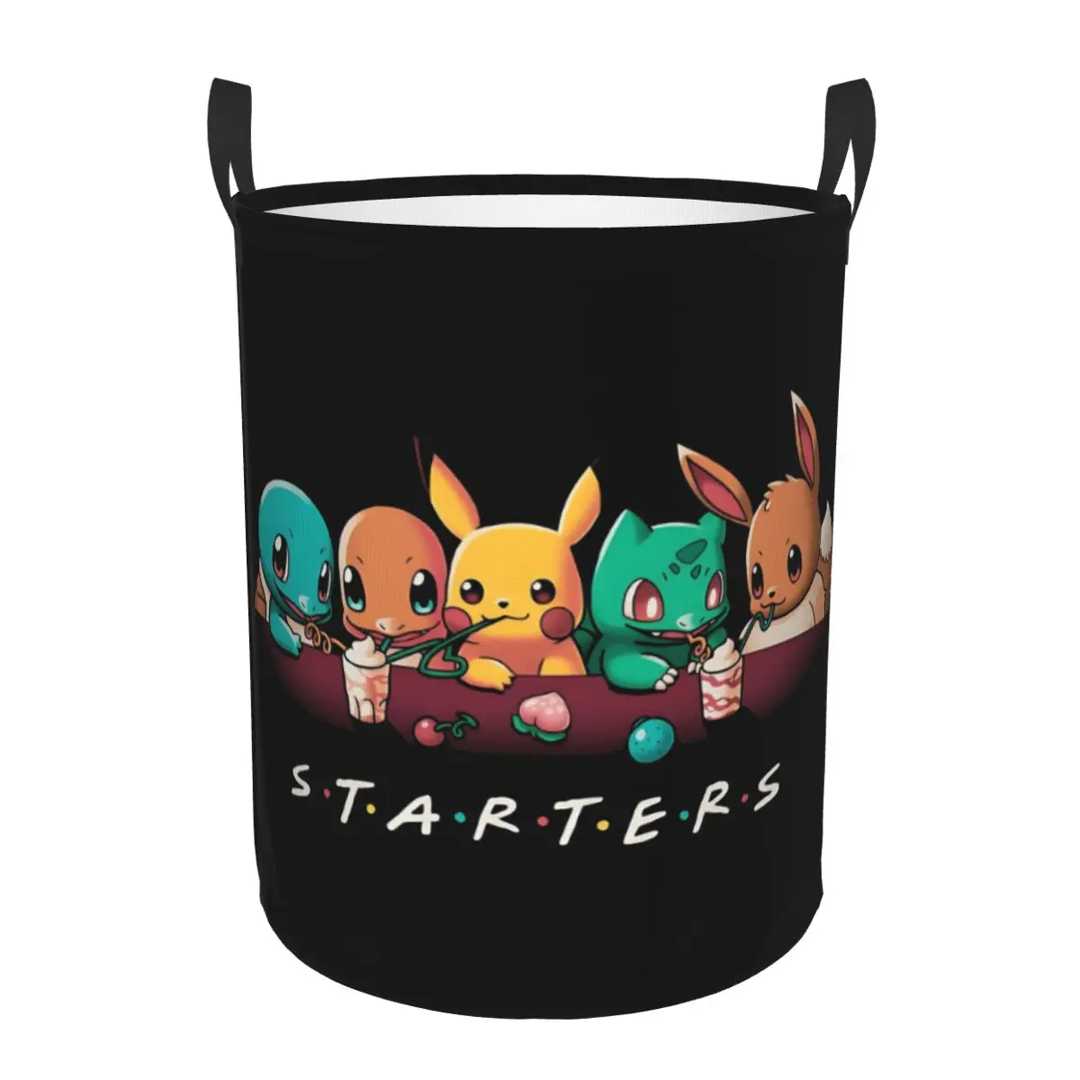 

Custom Bikachus Laundry Hamper Large Storage Basket Series Video Games Kids Nursery Toy Organizer