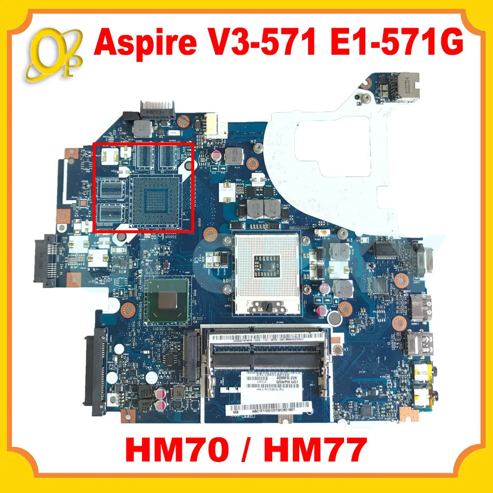 Q5WVH Q5WV1 LA-7912P for Acer Aspire V3-571 E1-571G E1-571 E1-531 laptop motherboard with HM70 HM77 DDR3 100% fully tested